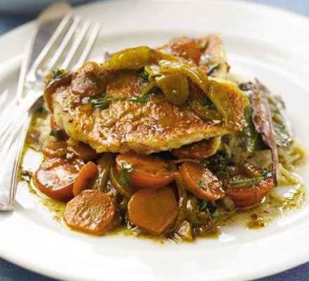 baked red mullet with orange recipe